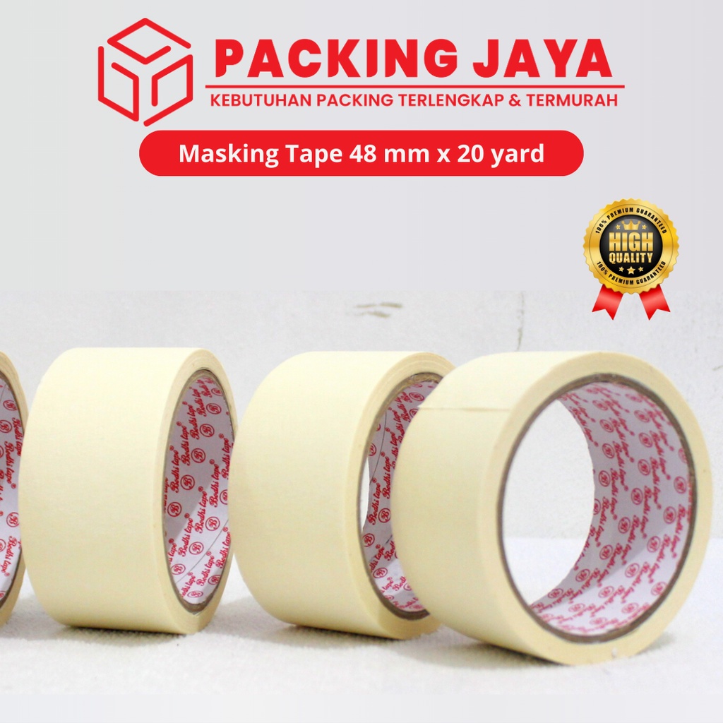 

Lakban Kertas Masking Tape Bodhi 2inch 48mm X 20yard Termurah Berkualitas