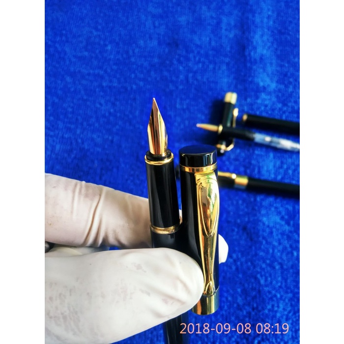 

Gaya Fountain Pen 021Black.Pena Tinta Isi Nib M.Gold