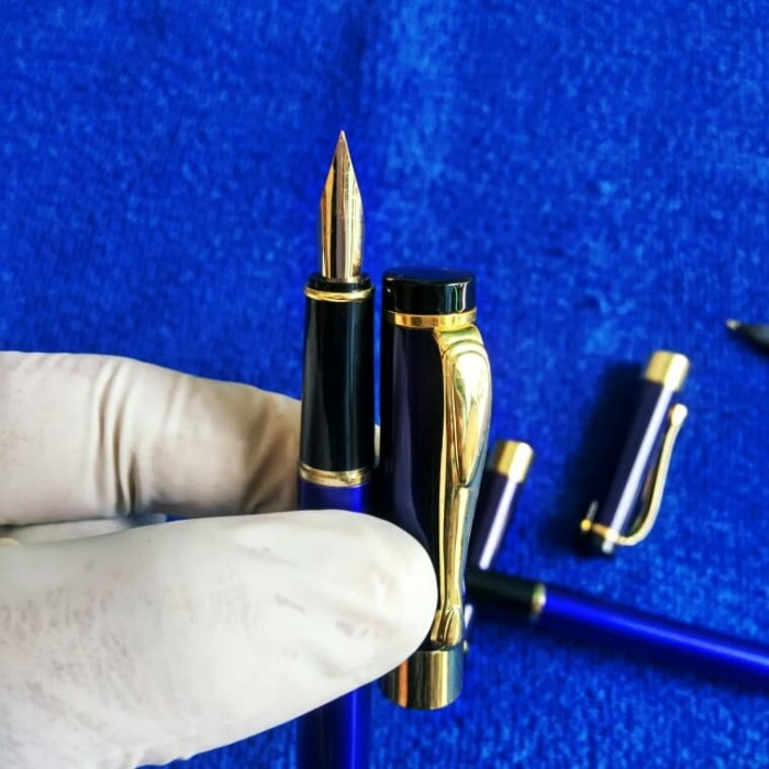 

Gaya Fountain Pen 021Blue.Pena Tinta Isi Nib M.Gold