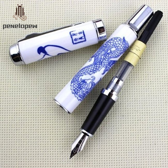 

Gaya New Jinhao 950 Pulpen Fountain Pen Nib Medium Motif Naga Porselen