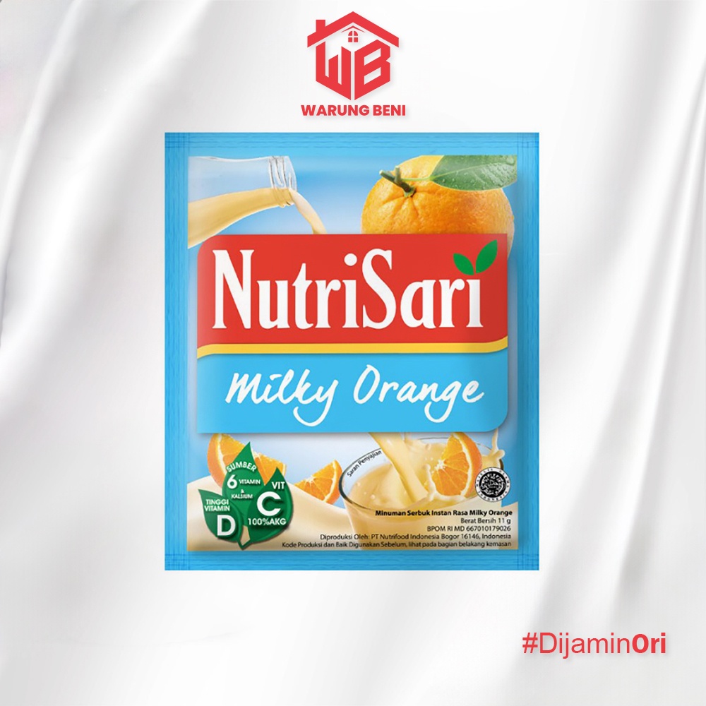 

NutriSari Milky Orange - Minuman Segar Bervitamin (40 Sachet)