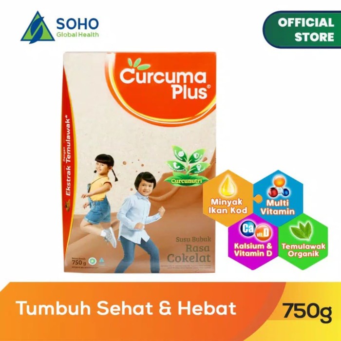 

Curcuma Plus Susu Bubuk Anak - Coklat 750Gr (1 - 6 Tahun