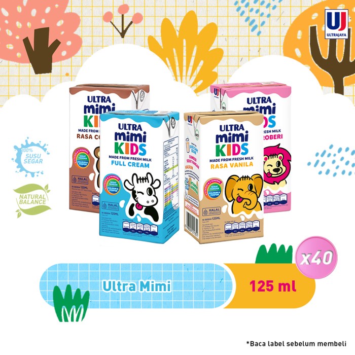 

Ultra Mimi Susu Uht 125Ml - 1 Dus Isi 40 Pcs - Pilihan Varian Rasa