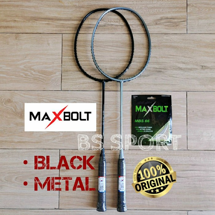 RAKET BADMINTON MAXBOLT BLACK METAL ORIGINAL