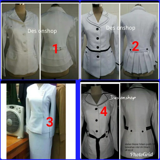 [Ori] Baju Blazer Pemda Putih Perawat Kerja Wanita Merk Chandra Bisa Sameday