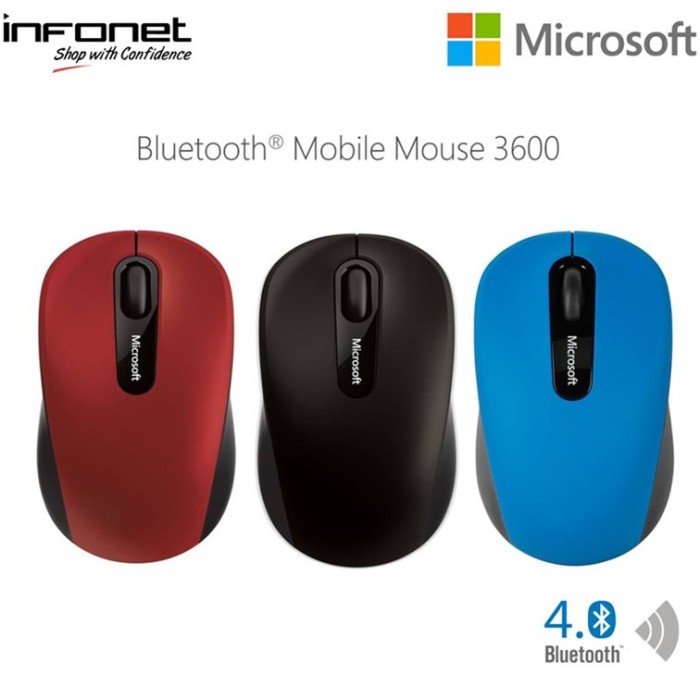 MOUSE MICROSOFT MOBILE MOUSE BLUETOOTH 3600 second