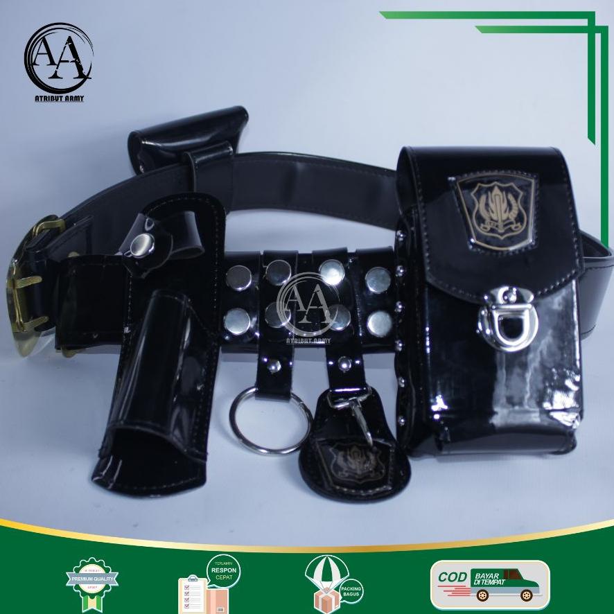 New Sabuk Kopel Logo Satpam Fullset & Kepala Bangkol Ikat Pinggang Atribut Perlengkapan Security Sat