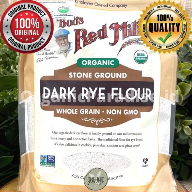 

Bob's Red Mill Tepung Gandum Hitam / Whole Grain Dark Rye Flour 567 gr Ready Stok zp 1184