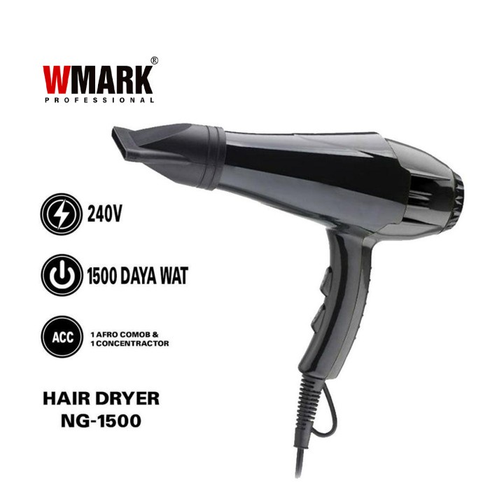 WMARK Hair Dryer NG-1500 Daya 1500watt