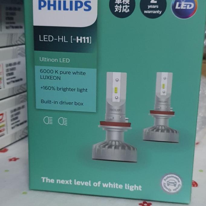 Lampu Mobil Led Philips Ultinon H4, H11, H16 6000k Original