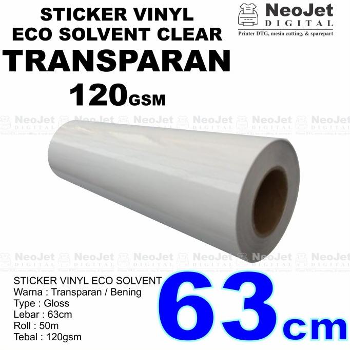 

Sticker Vinyl Eco Solvent Roll 63 Cm Transparan 50 Meter Bening Murah Kode 1232