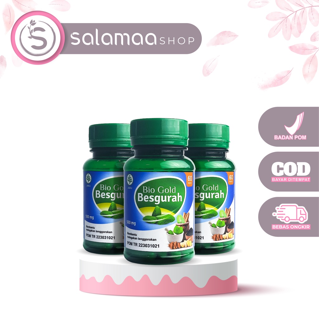 

[PAKET COMBO 3 BOTOL] BESGURAH Kapsul Napas Lega Batuk Reda Besgurah Herbal HALAL BPOM 60 Kapsul