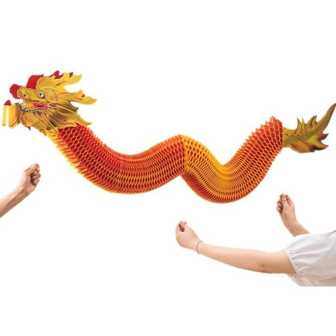 

New New Naga Kertas 3M Dekor Tahun Baru Imlek Naga Kado Hiasan Mainan Naga Limited Edition