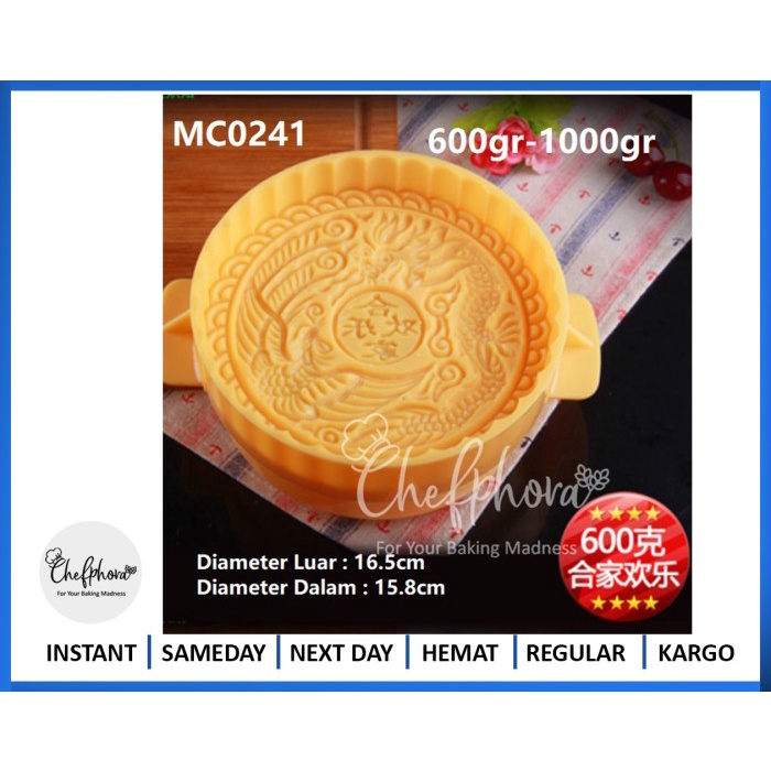 

✅Termurah Cetakan Mooncake Jumbo Kue Bulan Satru 600Gr 1000Gr Hejiahuanle Mc0241 Limited