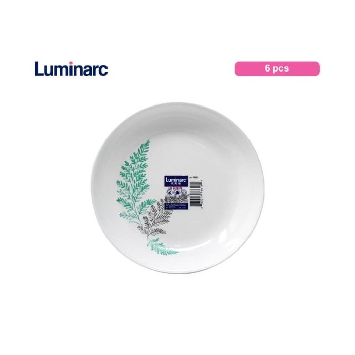 ✅Termurah Luminarc Diwali Mangkuk Ceper Frost Green Deep Plate 17 Cm - 6 Pcs Limited