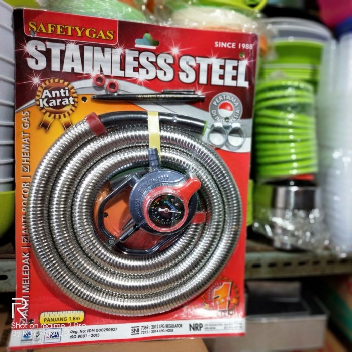 ✨Baru Safety Gas Dari Winn Gas Selang Stainless Steel Plus Regulator Terbaru