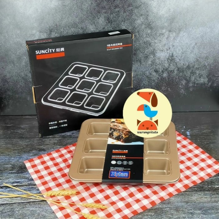 

✅Termurah Suncity Loyang Mini Brownie Pan 9 Cup L9C0001 Terbaru