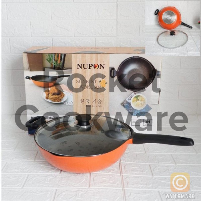 ✨Baru Panci Wok Nupon Anti Lengket Teflon 36Cm Berkualitas