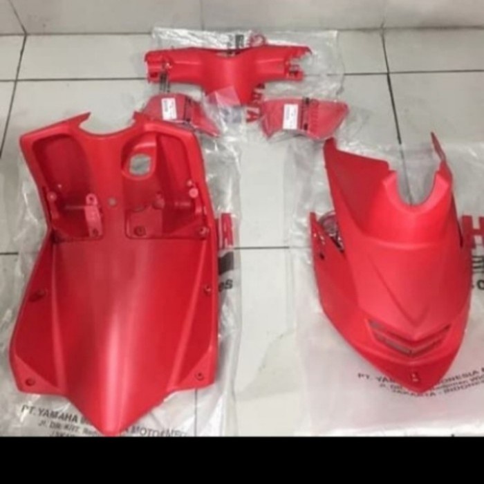 ✨New Cover Dek Tengah Set Mio Soul Karbu Merah Berkualitas