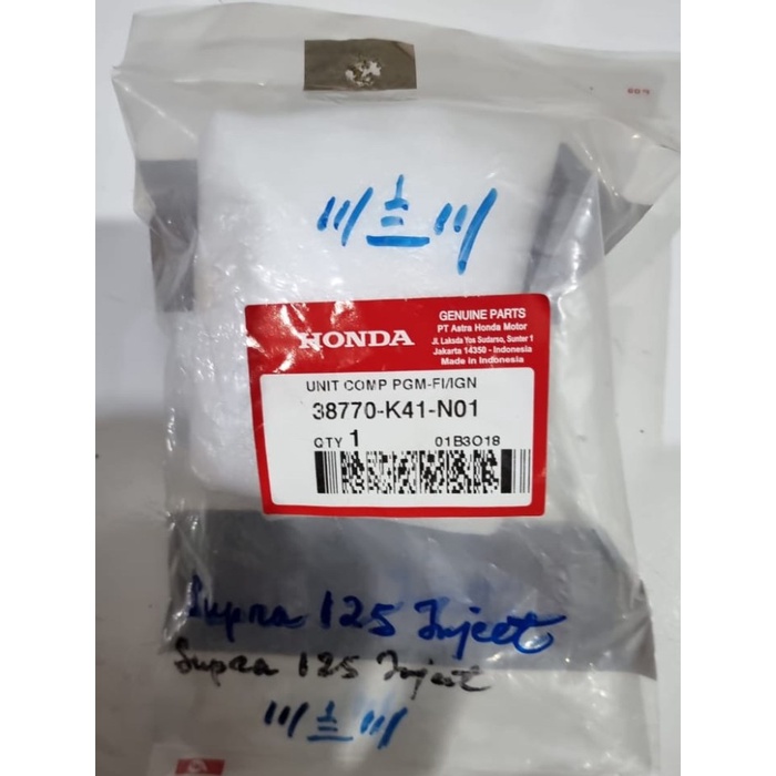 ✨Ori Honda Unit Comp Pgm-Fi / Ign Supra 125 Inject 38770-K41-N01 Bisa Gojek