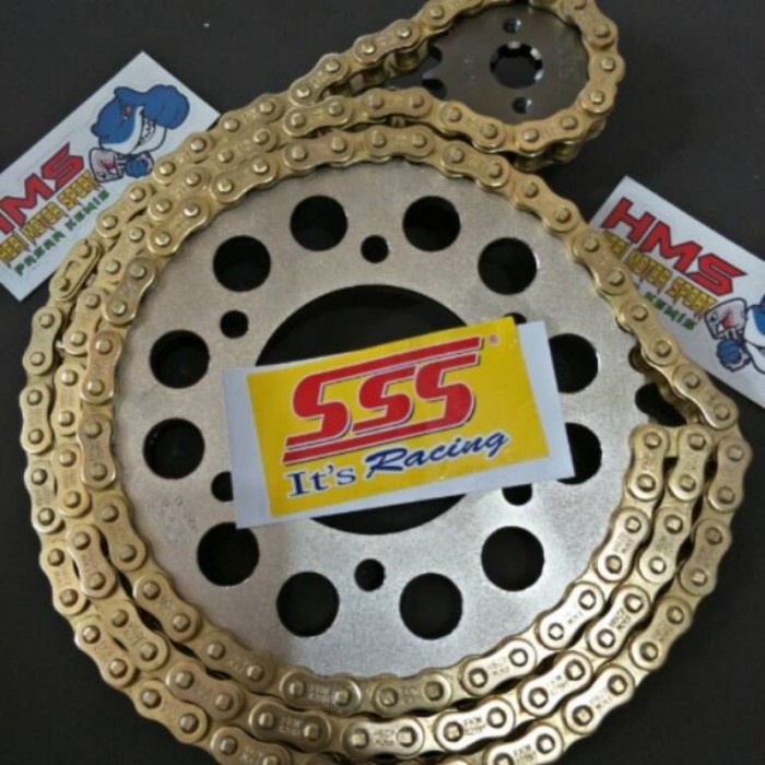 ✨Ori Gir Gear Set Sss Cbr New Cb150 R New Rantai Gold 428 Lubang 6 Terbaru