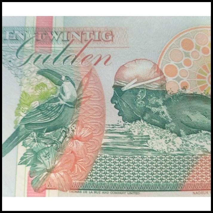 BEST DEAL UANG SURINAME 25 GULDEN 1996 1998 - AUNC 