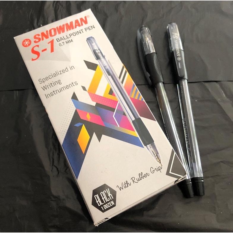 

PROMO [12 PCS / 1 LUSIN] Pulpen Ballpoint SNOWMAN S1 S-1 Semi-Gel Pen 0.7mm MURAH