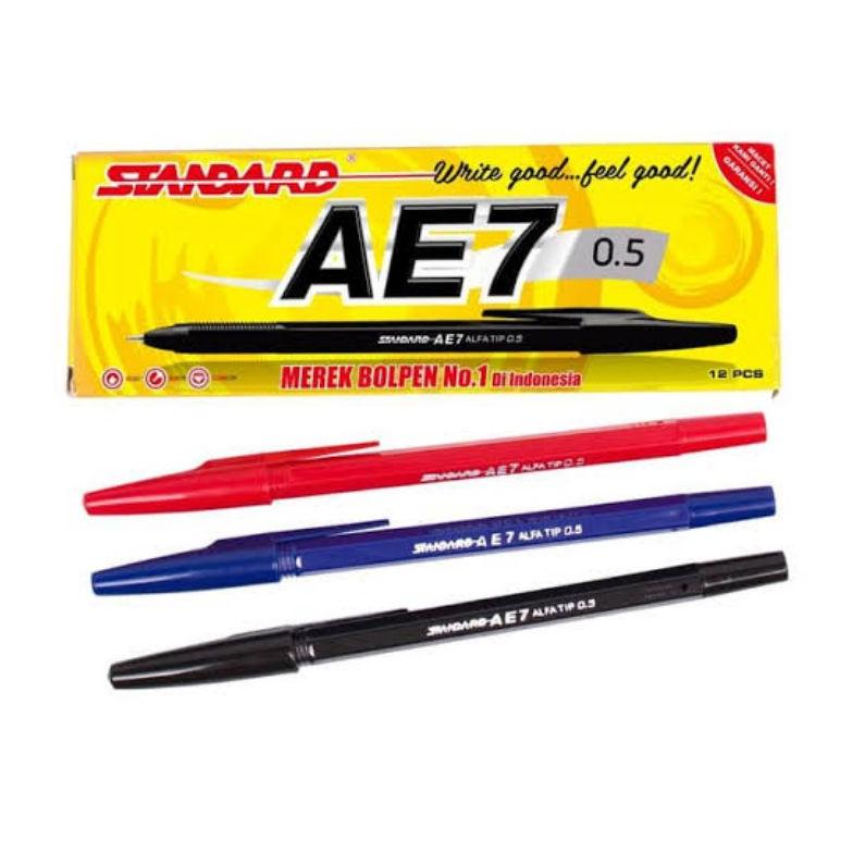 

ORIGINAL Pulpen AE7 0.5 Standard Isi 12 Pcs TERLARIS