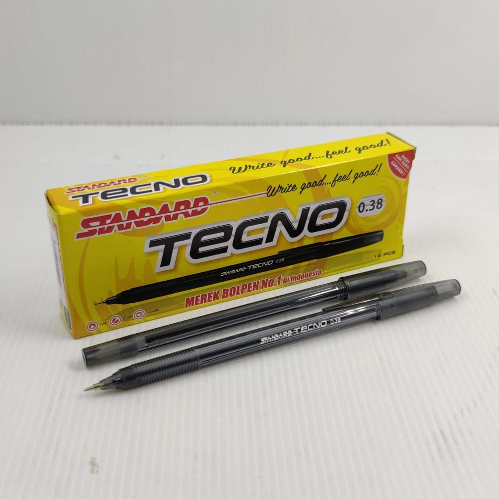 

TERMURAH STANDARD Tecno Bolpen Pulpen Pena 0.38mm Hitam ORIGINAL PROMO