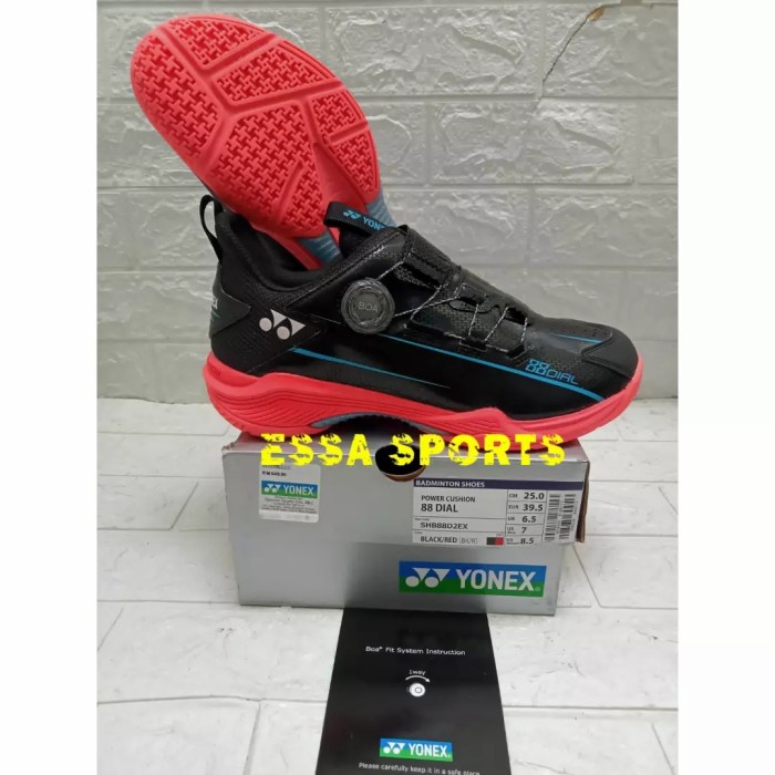 [Original] Sepatu Yonex Power Cushion 88 Dial 2 Black Red Original Berkualitas
