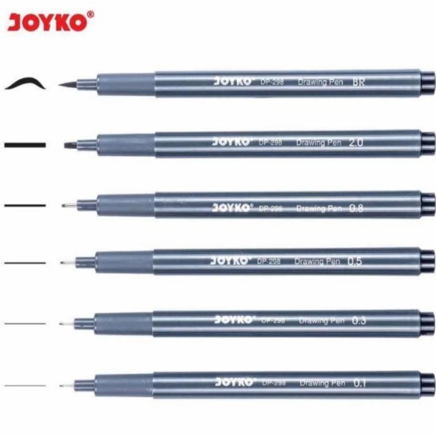 

MURAH DRAWING PEN SET 6 PCS JOYKO DP-298S PROMO SPECIAL