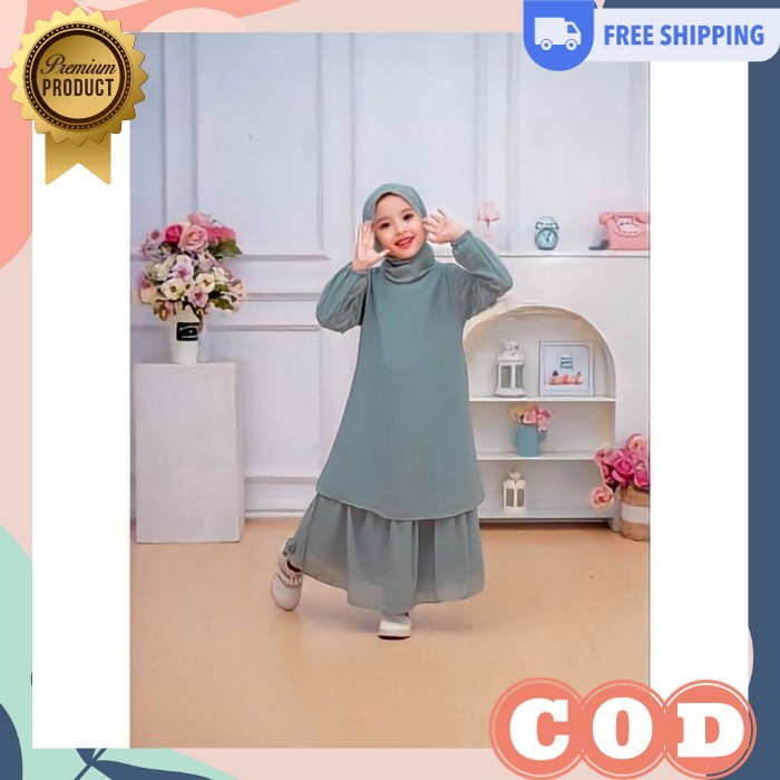 Baju Anak Perempuan Terbaru Buju Games Kits Bestseller Gamis Ank Kecil Ghamis Model Kekinian Gamies 