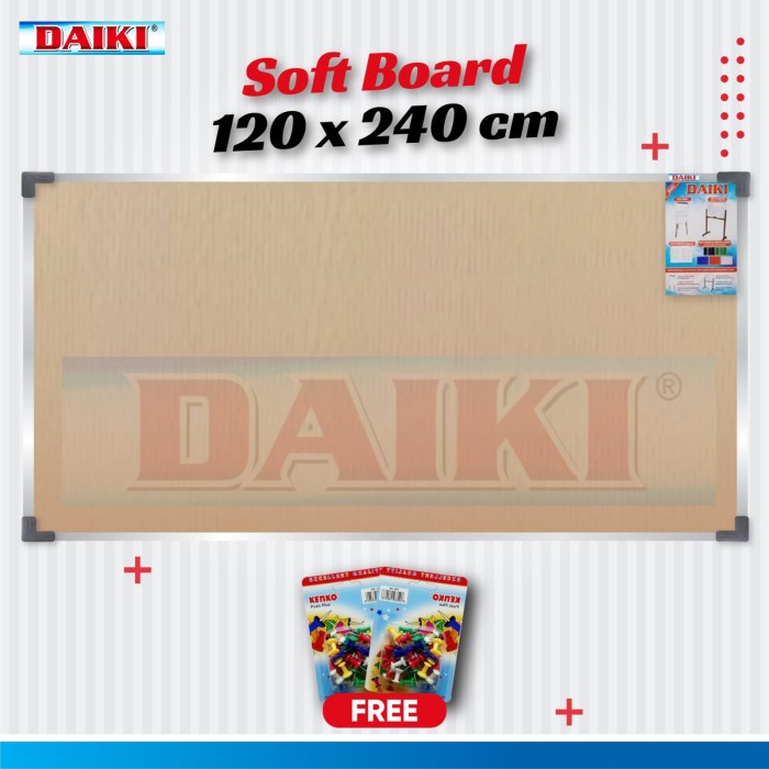 

✨Sale Softboard / Cork Board Classic Daiki Gantung Uk 120X240 Cm Terbatas