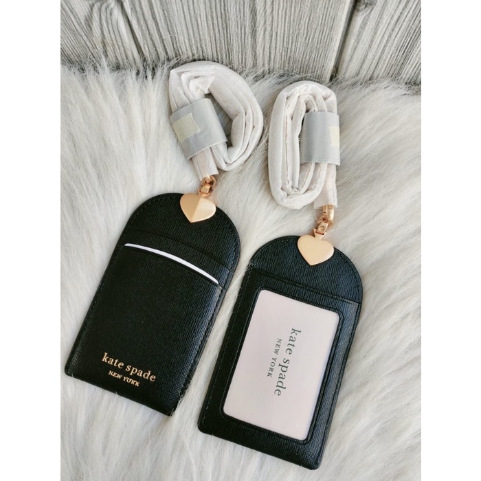 

✨Sale Gantungan Name Tag Ks Id Tag Spencer Lanyard Saffiano Leather Black Bisa Sameday