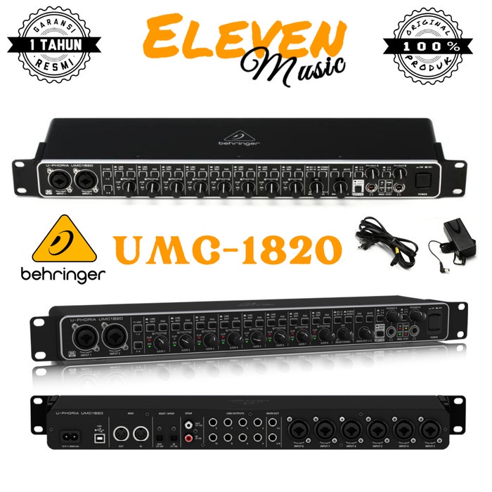 ✨Sale Behringer Umc1820 Umc-1820 Umc 1820 Soundcard Terbatas