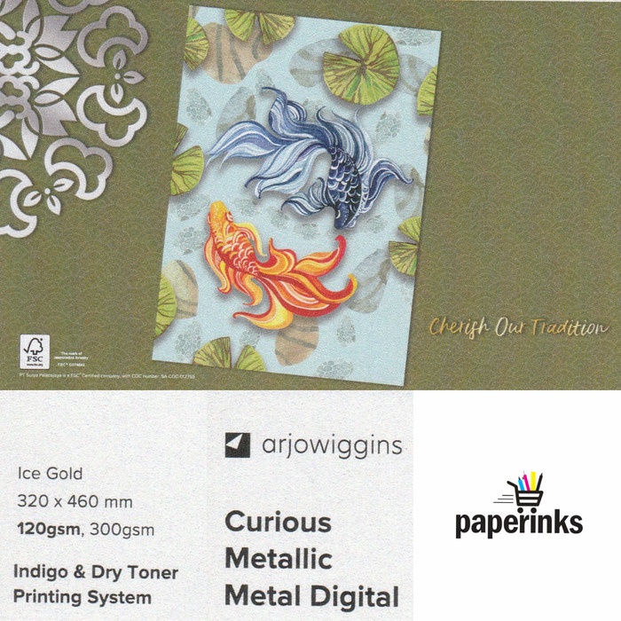 

✨Sale Curious Metallics Metal Digital Ice Gold 120Gsm Fancy Digital Paper Bisa Sameday