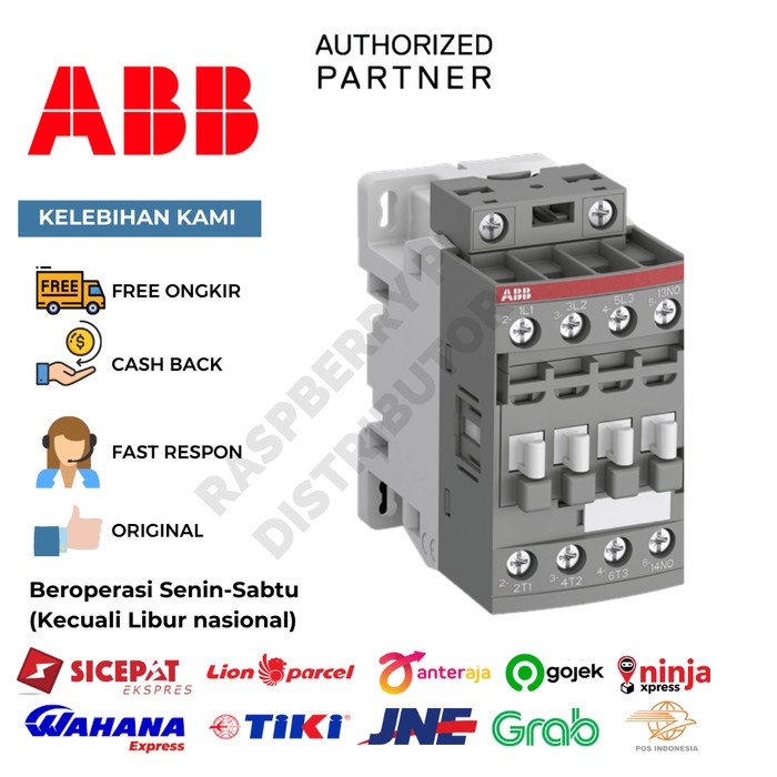 ✨Ready Abb Kontaktor Af12-30-10 5.5Kw Coil 24Vdc 1Sbl157001R1110 Diskon