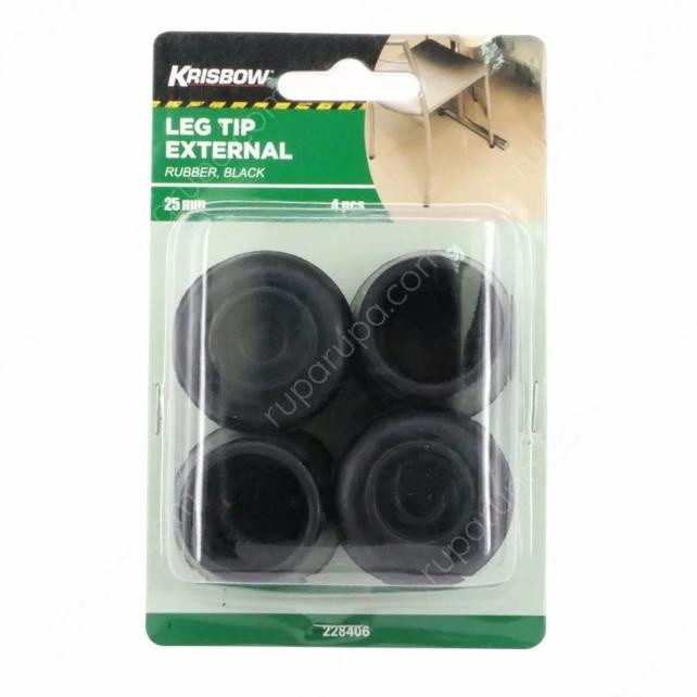 Krisbow Alas Kaki Bantalan Karet Meja Dan Kursi 2.5 Cm 4 Pcs