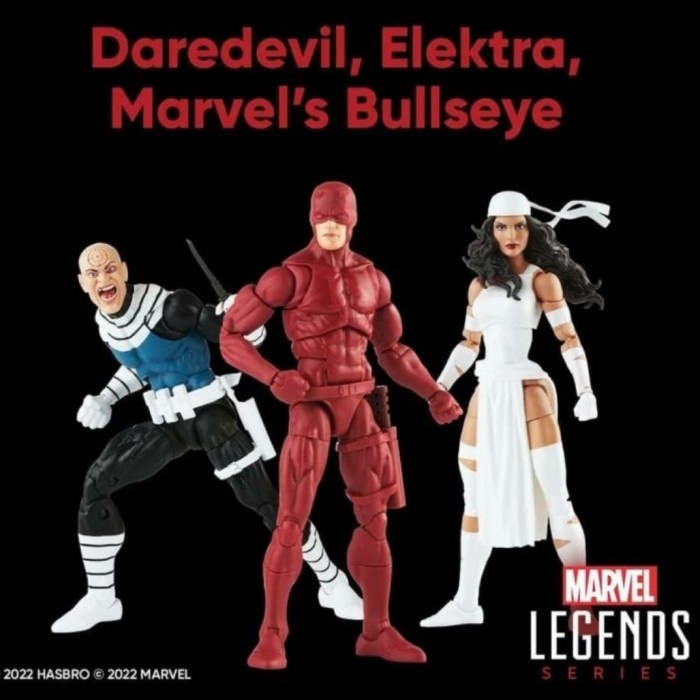 ✨New Ori Hasbro Marvel Legends 3Pack Daredevil Electra N Bullseye Original Berkualitas