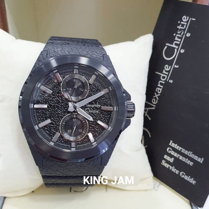 ✅Sale Jam Tangan Pria Alexandre Christie Ac 6585 Original Full Black Diskon