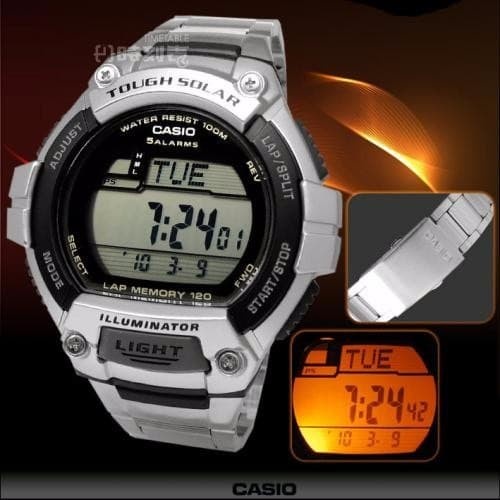✅Sale Jam Tangan Pria Casio W-S220D-1 Stainless Silver Digital Original Terbatas