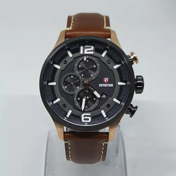✅Sale Jam Tangan Pria Expedition E6775 Rosegold Brown Original Bisa Sameday
