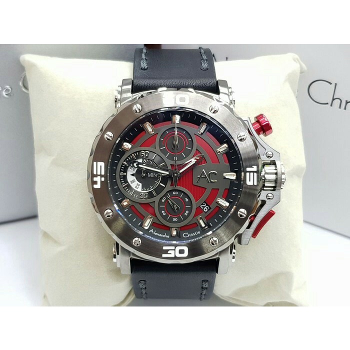 ✅Sale Alexandre Christie Ac 9205 Black Red Ac9205 Pria Original Berkualitas
