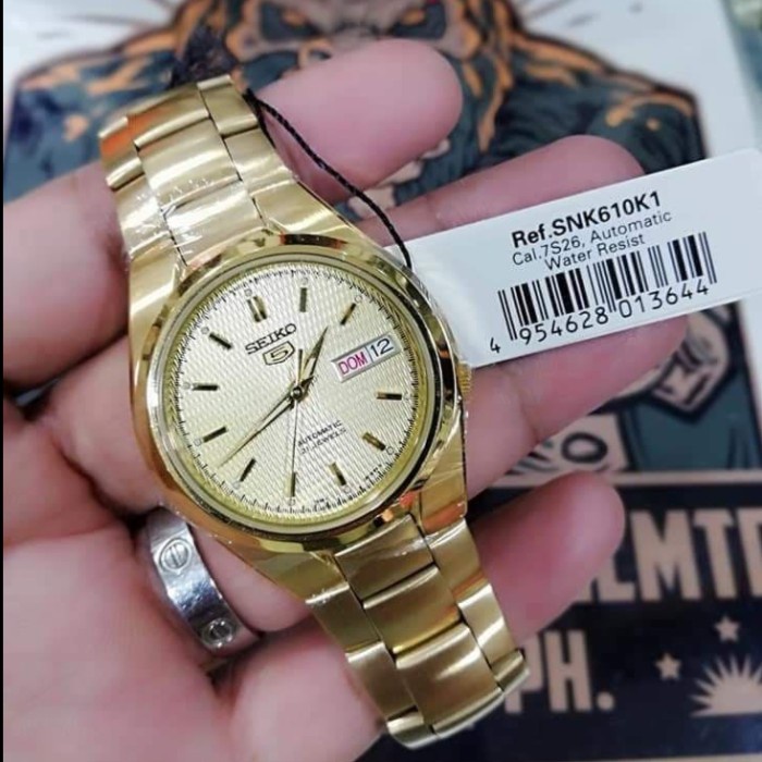 ✅Sale Seiko 5 Snk610K1 Snk610 Gold Jam Tangan Pria Original Ori Bisa Gojek