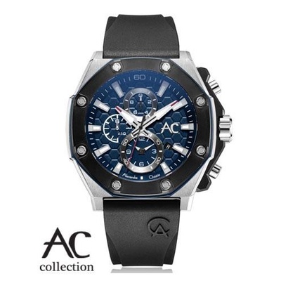 ✅Sale Alexandre Christie Pria Ac 9601 Collection Silver Black Garansi 2 Th Bisa Gojek