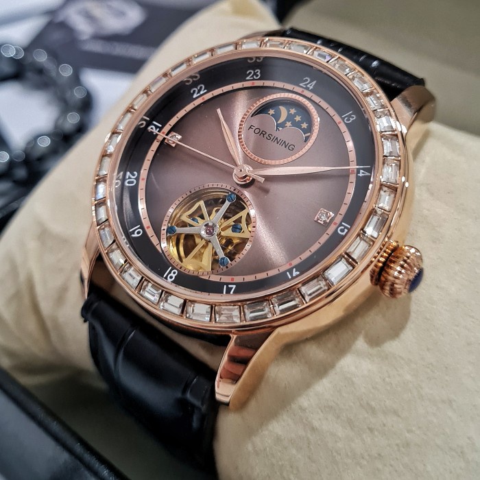 ✅Ready Forsining Divine Gold Rose Jam Tangan Pria Original Automatic Mekanik Berkualitas