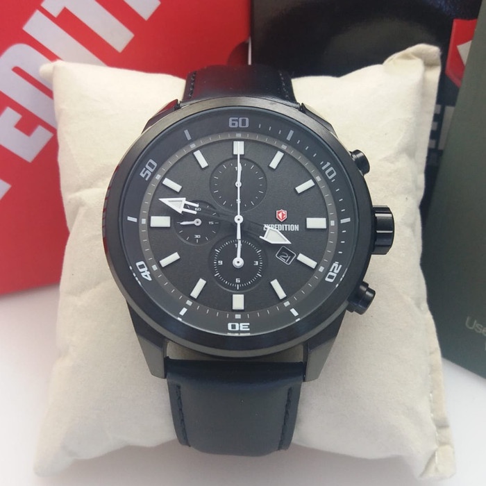 ✅Original Expedition Exp 6776 Mclipba Full Black Jam Pria Original Bisa Gojek