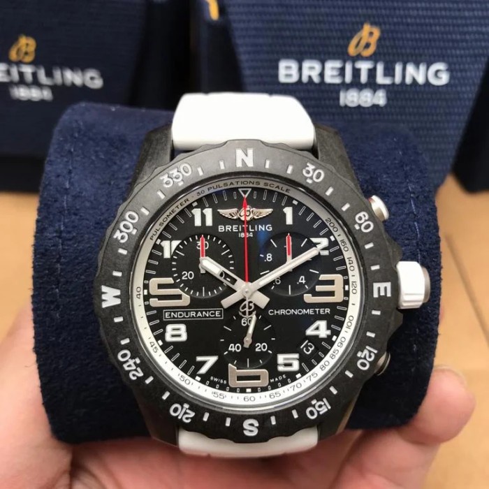 ✅Ori Breitling Endurance Pro White Jam Pria Diskon