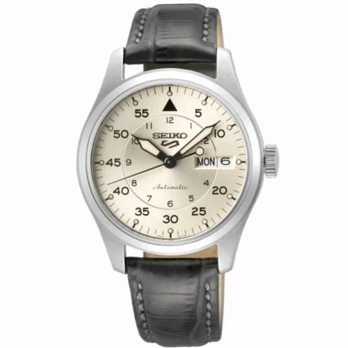 ✅Ori Seiko 5 Sports Srpj87K1 Automatic Srpj87 Black Leather Strap Diskon