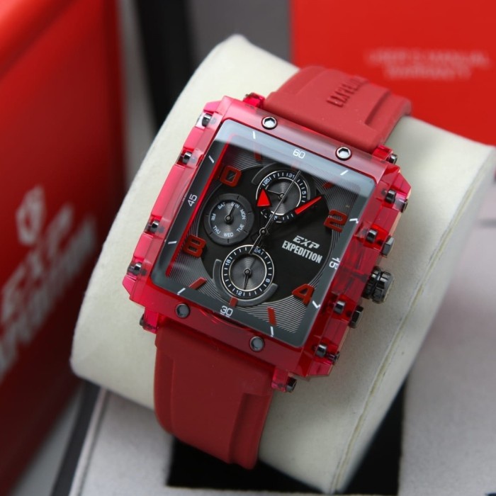 ✅New Jam Tangan Wanita Expedition E 6808 Red Original Diskon